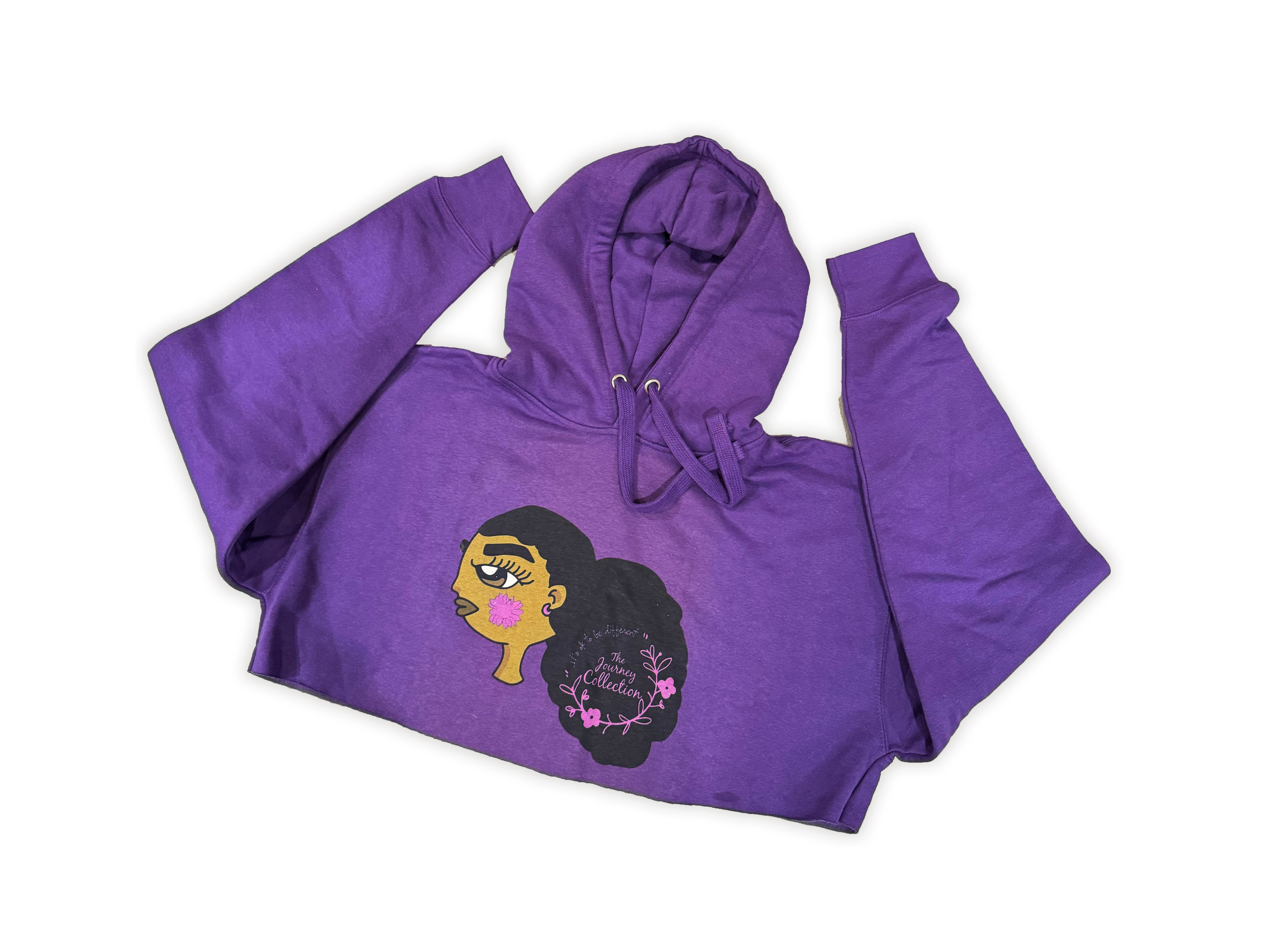 Purple Cropped Journey Hoodie